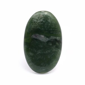 Agata muschiata verde naturale, pietra preziosa, cabochon ovale liscio da 17 x 28 mm, ~ 19 carati, pietra preziosa semipreziosa in agata, cabochon piatto sfuso per gioielli