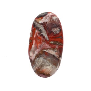 Agata naturale Crazy Lace, pietra preziosa, cabochon ovale liscio da 16 x 29 mm, ~ 18 carati, pietra preziosa semipreziosa in agata, cabochon piatto sfuso