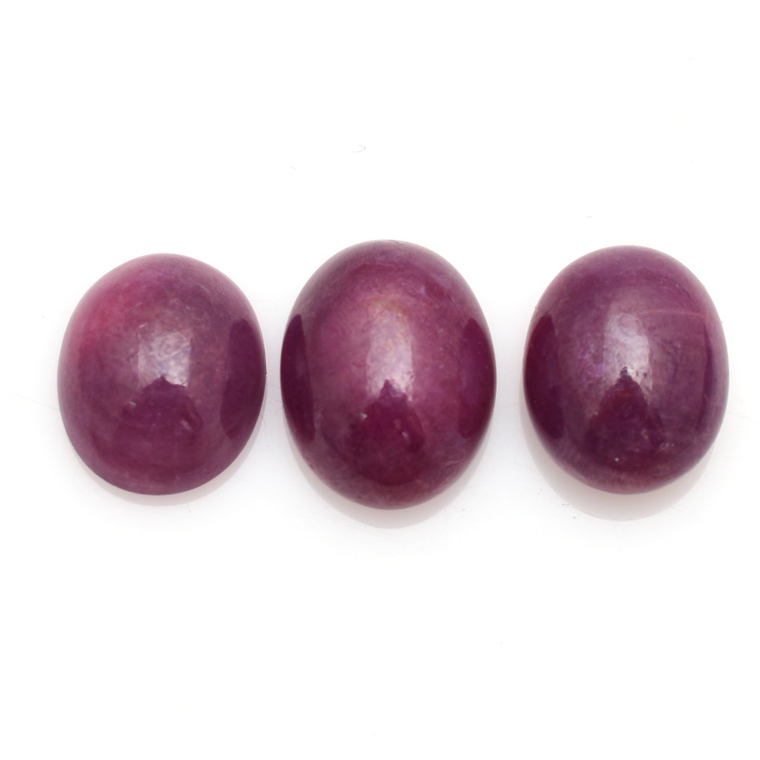 Natural Red Ruby Smooth Oval Shape Cabochons ~ AAA Ruby Precious ...