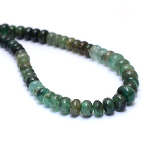 AAA Multi Green Emerald Smooth Rondelle ~ Natural Emerald Gemstone 5mm Beads ~ Emerald Loose Plain Beads For Jewelry Making ~ 16&quot; Strand