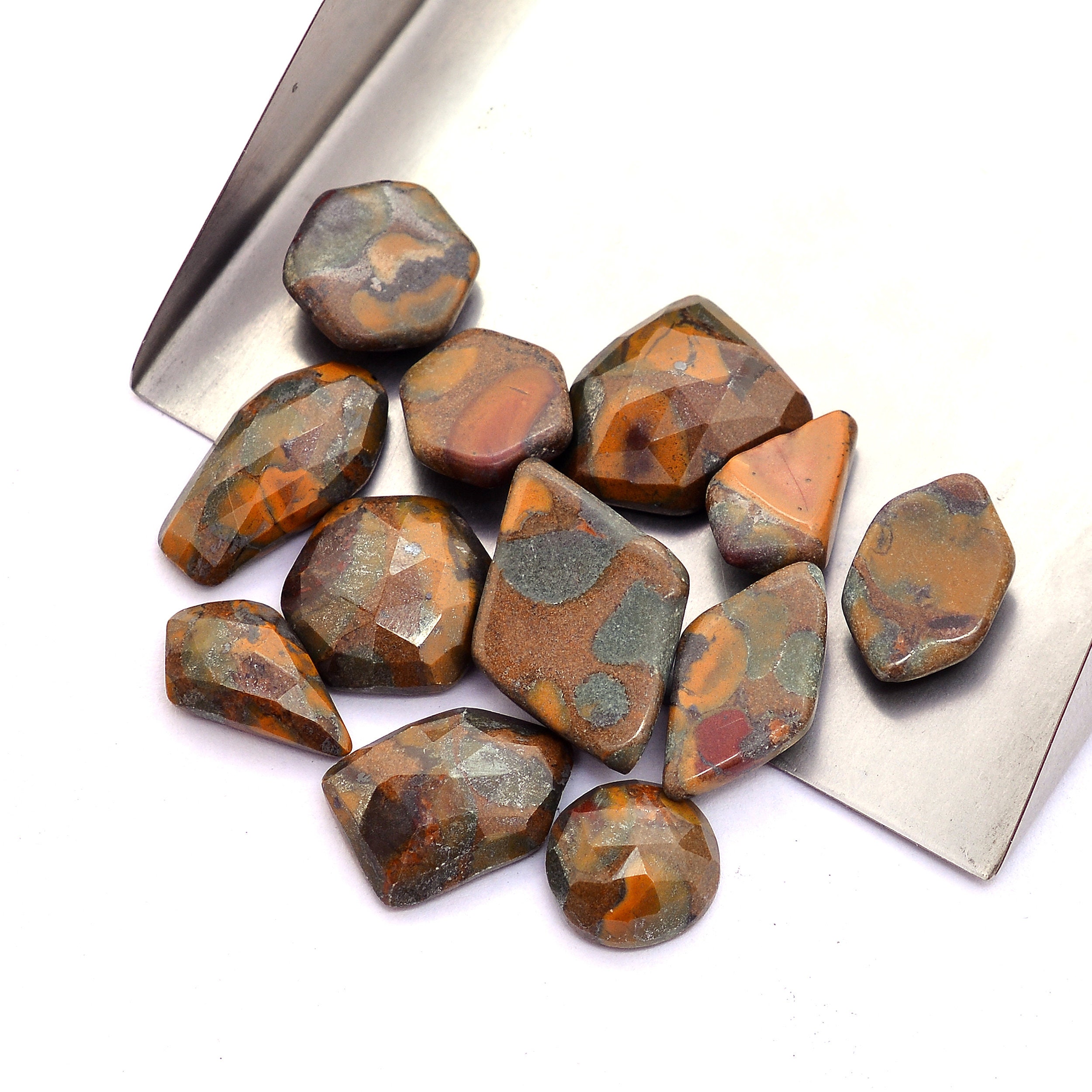 Natural Fruit Jasper Gemstone 11mm21mm Faceted Rosecut Etsy