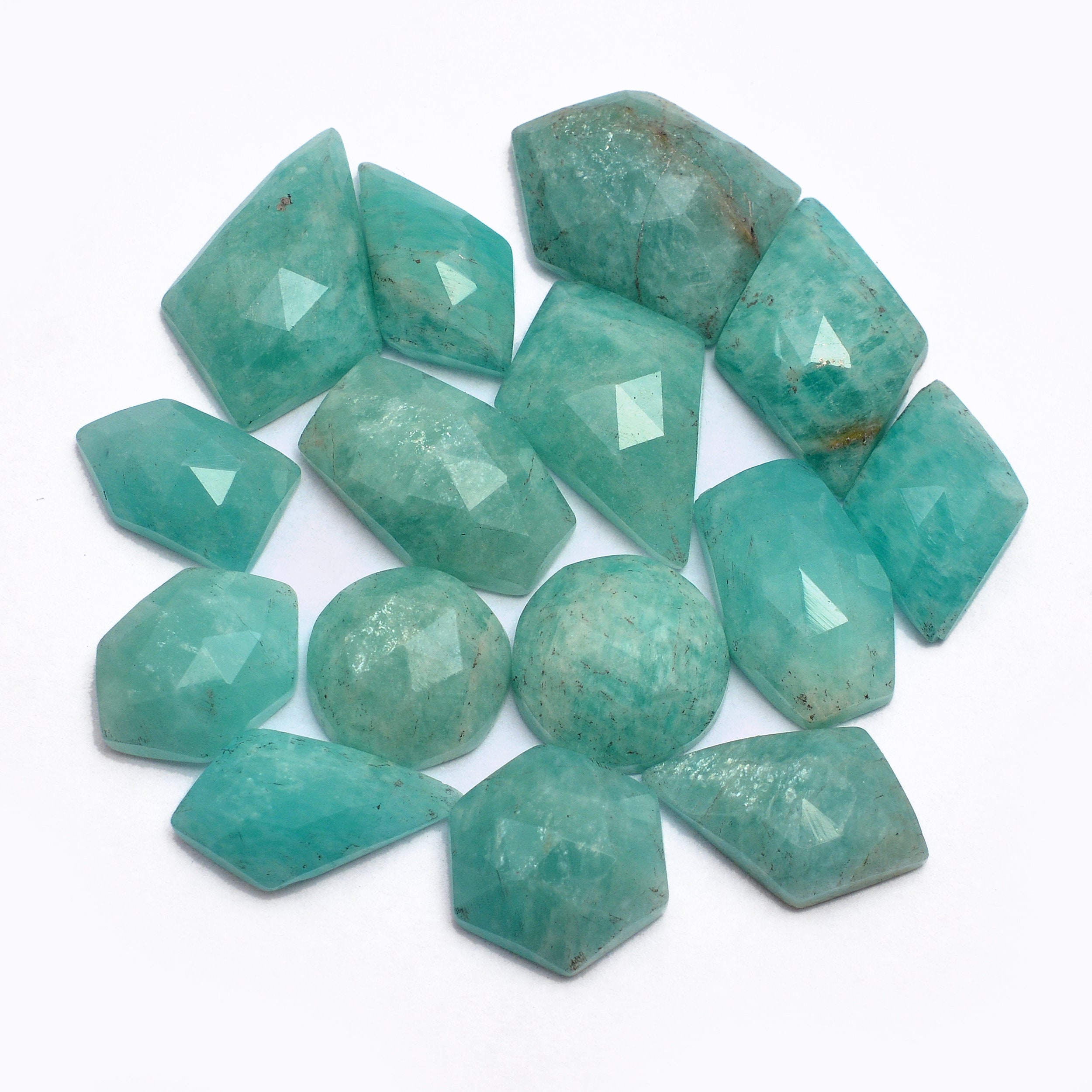 Natural Amazonite Gemstone 7x12mm12x17mm Flat Back Rosecut Etsy UK