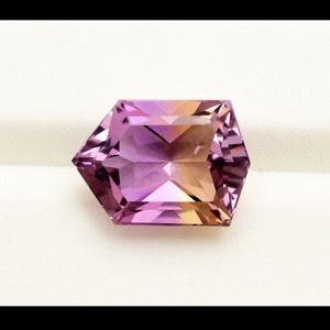 15 Cts ~ Beautiful Bi Color Ametrine Concave Cut Stone ~ Fantasy Cut Fancy Shape Gemstone ~ Natural Ametrine Loose Stone For Jewelry