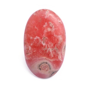 Natural Rhodochrosite Gemstone 25x42mm Smooth Oval Cabochon ~ 71 Cts ~ Rhodochrosite Semi Precious Gemstone Flat Back Cabochon For Jewelry