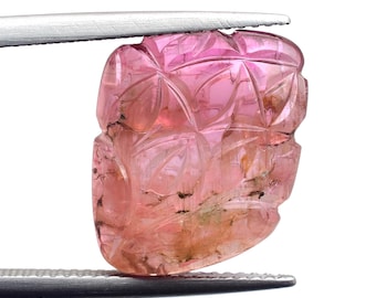Natural Tourmaline Gemstone Carving ~ Tourmaline Carving ~ Hand Carved Tourmaline for Jewelry Making ~ Tourmaline Loose Carved Stone