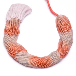 Natural Oregon Sunstone 2mm-3mm Faceted Rondelle Gemstone Beads ~ 13inch Strand ~ Multi Sunstone Semi Precious Gemstone Loose Beads