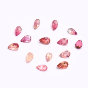 Natuurlijke toermalijn peergeslepen stenen ~ Toermalijn multi toermalijn 3 x 5 mm peervorm geslepen stenen ~ toermalijn edelsteen losse gefacetteerde stenen voor sieraden