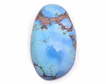 Rare cabochon lâche turquoise Golden Hill ~ Cabochon lisse à dos plat turquoise naturel 15 x 25 mm ~ Pierre semi-précieuse turquoise pour bijoux