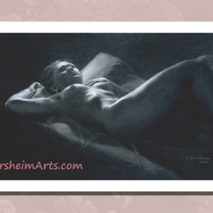 Black and White Drawing Print of Reclining woman, Female figure drawing print Classical art Charcoal artwork Wall art illustration Hindsight