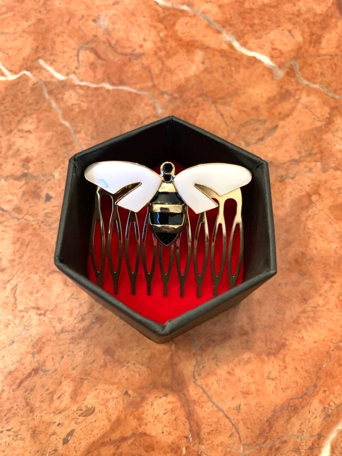 Queen Bee Comb miraculous ladybug Hair clip Master Fu Box Etsy
