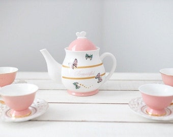 little girl porcelain tea set