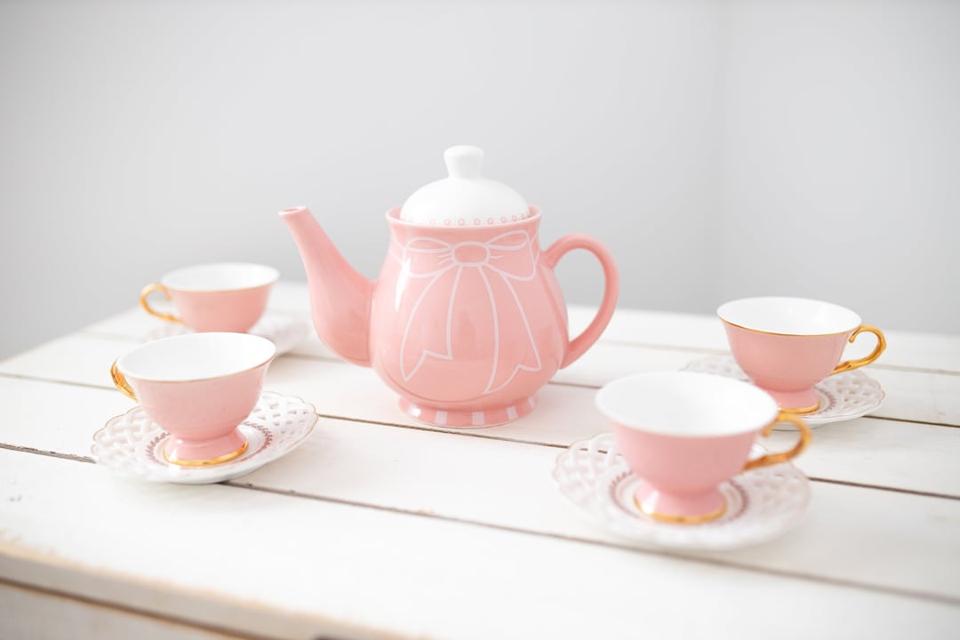 Bow Color Tea Children’s Porcelain Tea Set - Bows & Laces - Etsy