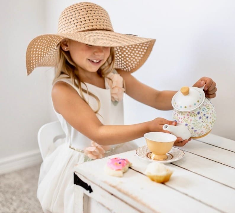 Childrens Tea Set Porcelain Dainty Roses Etsy