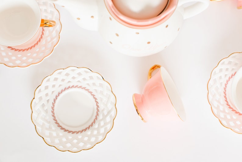 Childrens Tea Set Porcelain Princess Etsy