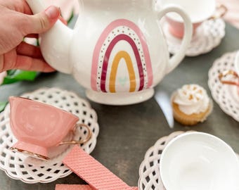 Children’s Porcelain Tea Set - Rainbow