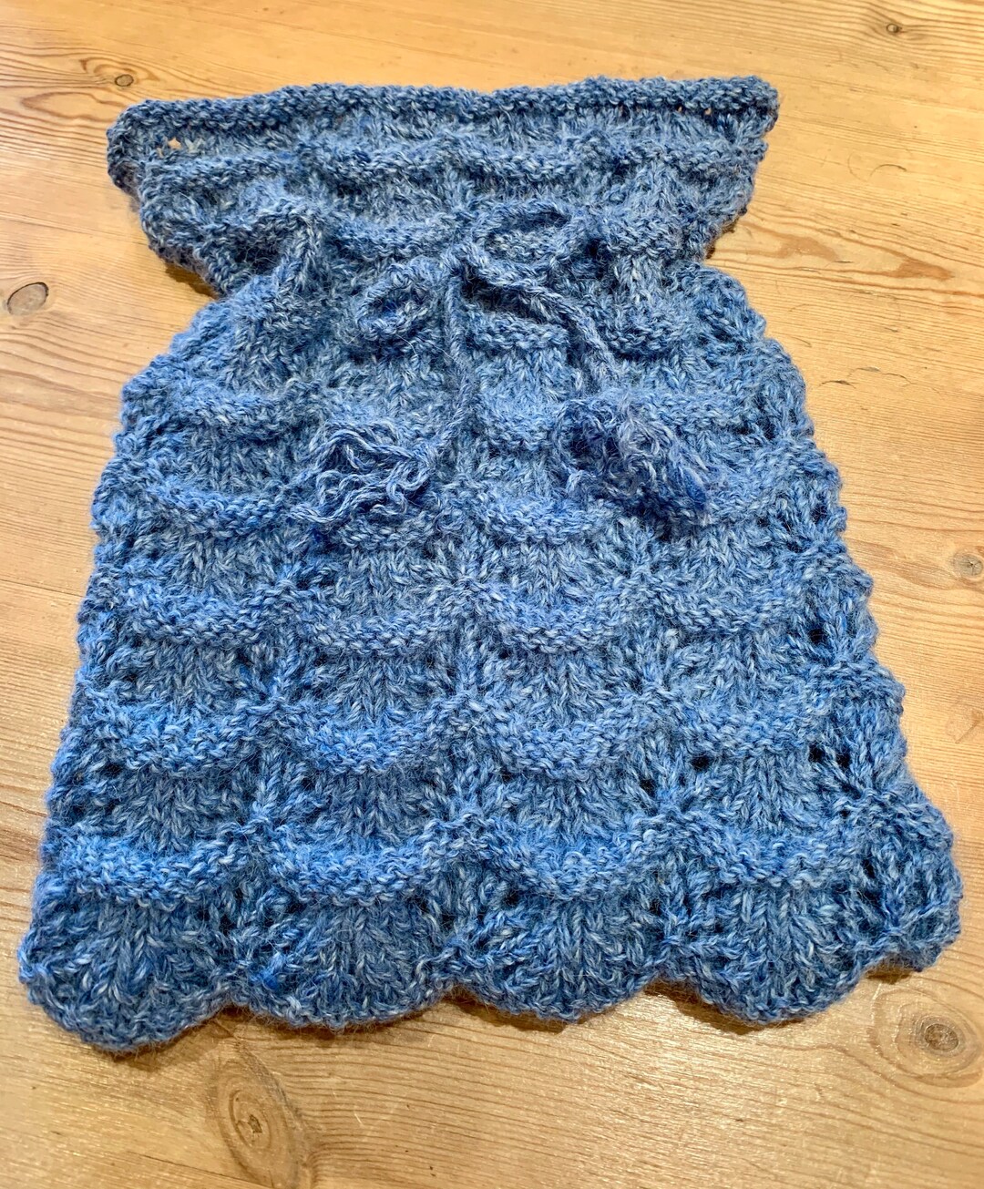 Blue Knitted Hot Water Bottle Cover Etsy