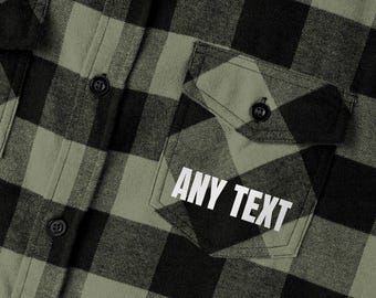 Green Black Buffalo Plaid Flannel Shirt | Plaid Button-Up Shirt