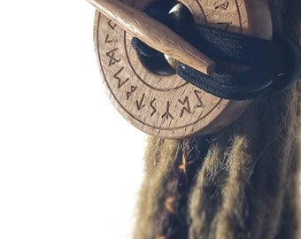 ToggleLOXX Dread Tie (Oak) Norse runes