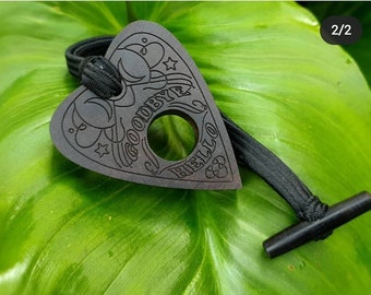 ToggleLOXX Dread Tie African Blackwood planchette design engraving