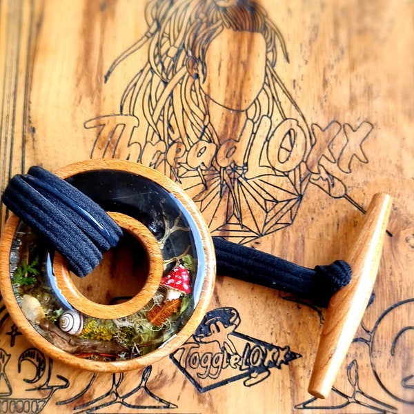 Cravate dreadlocks micro monde champignon en résine ToggleLOXX en bois dur exotique pour le prix du bois de chêne