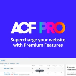 ACF Pro + ACF Extended Pro | All-in-One Enhancement Suite for Advanced Custom Fields | WordPress GPL Plugin