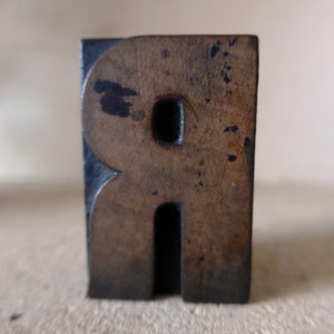 H and R Letter Doubled Sided Vintage Wooden Letterpress Printing Block, 50mm / 2&quot; Tall