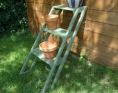 Larger Outdoor Plant Stand Repurposed Ladder, Ideal for Herbs, Cuttings, Small Plants