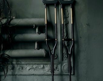 Antique Victorian Crutches | Dark Decor | Dark Acadmia