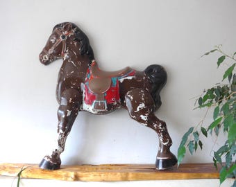 Metal Horse Wall Hanging, Half Mobo Horse. Horse Wall Art Decor