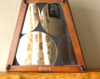 Quirky Home Decor, Hanging or Standing Mirror. Upcycled Tennis Racket Press Frame. Funky Gift.