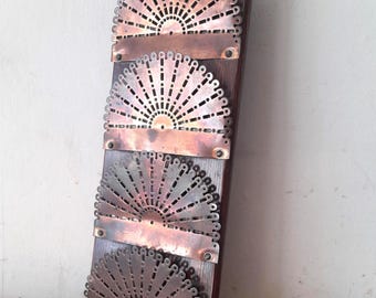 Antique Arts & Crafts Copper Letter Rack | Vintage Edwardian Mail Sorter | 1920s Desk Decor UK | Penpal Aesthetic