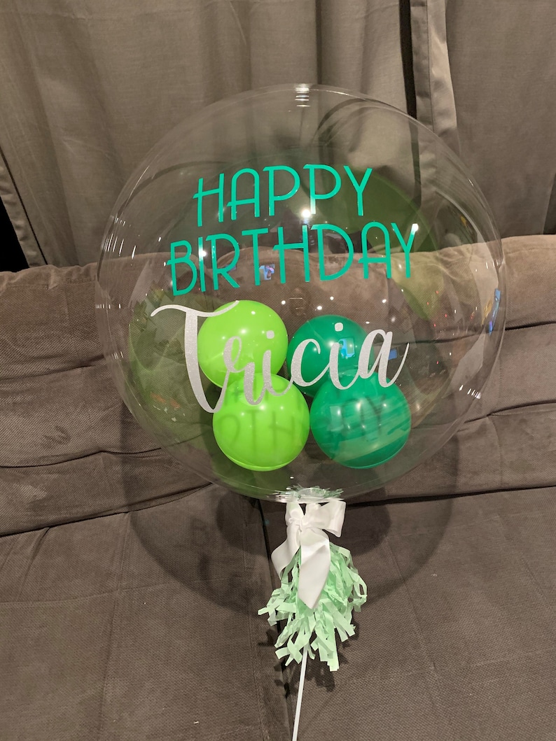 Customized Vinyl Decal for Balloons Personalized Balloon Etsy