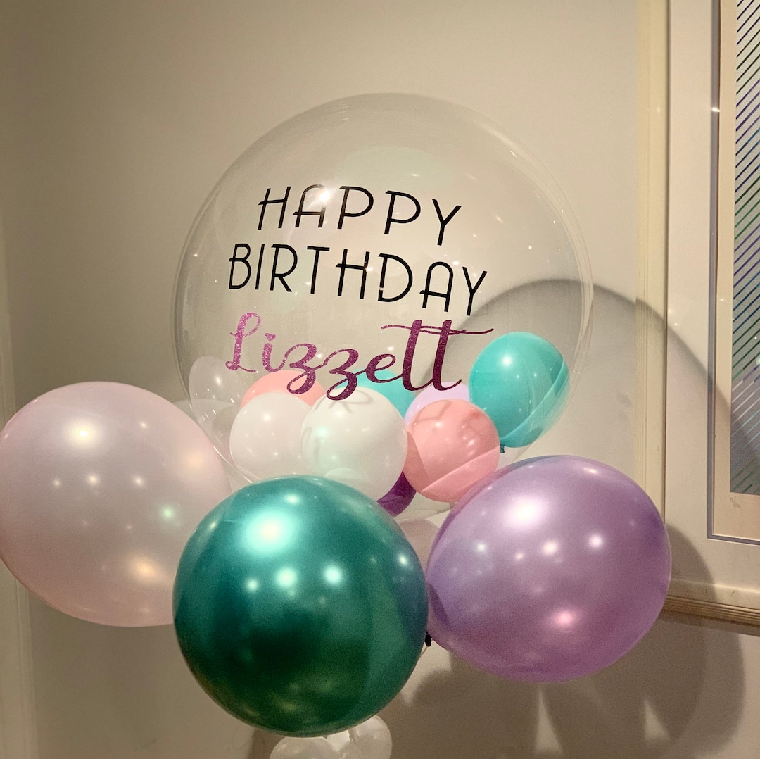 Customized Vinyl Decal for Balloons, Personalized Balloon Decals