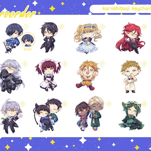 PREORDER - Kuroshitsuji keychains