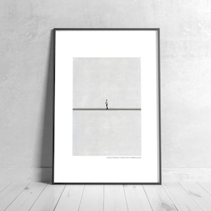 Ästhetische Ausstellungsposter zeitgenössischer Kunst in Grau-Weiß