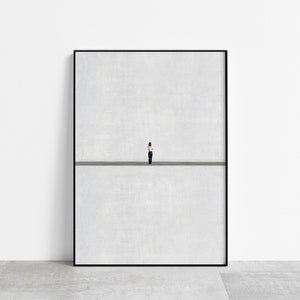 Ästhetische Fotografie minimalistisch mit Frau für Wohnzimmer, Schlafzimmer, Flur oder Büro. Moderne Kunstdruck Poster. Print Isolation #9