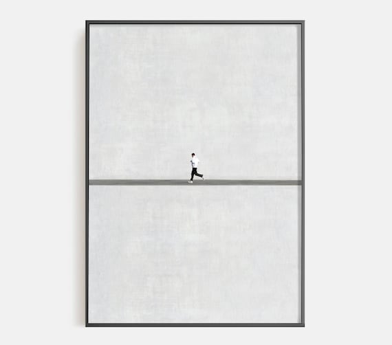 Kunstdruck Poster minimalistischer Läufer – Bild Wohnzimmer Fine Art Print | Skandinavische Wandbild