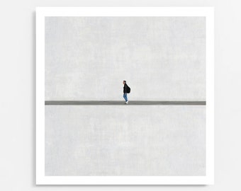 Menschen Silhouetten Poster in grau minimalistischer Kunstdruck, Moderne Wandkunst, Kunst Fotografie Scandi, Bilder in skandinavischer Stil