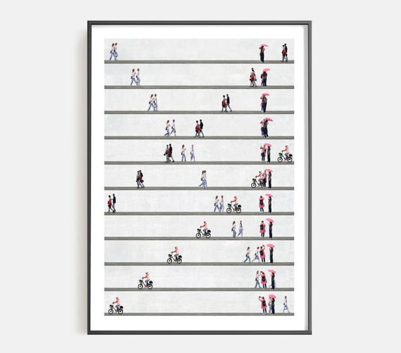 Minimalistisches Wandbild modernes Street Photography Poster | Hochwertiger Fine Art Print | Kunst für Wohnzimmer - Ungerahmt