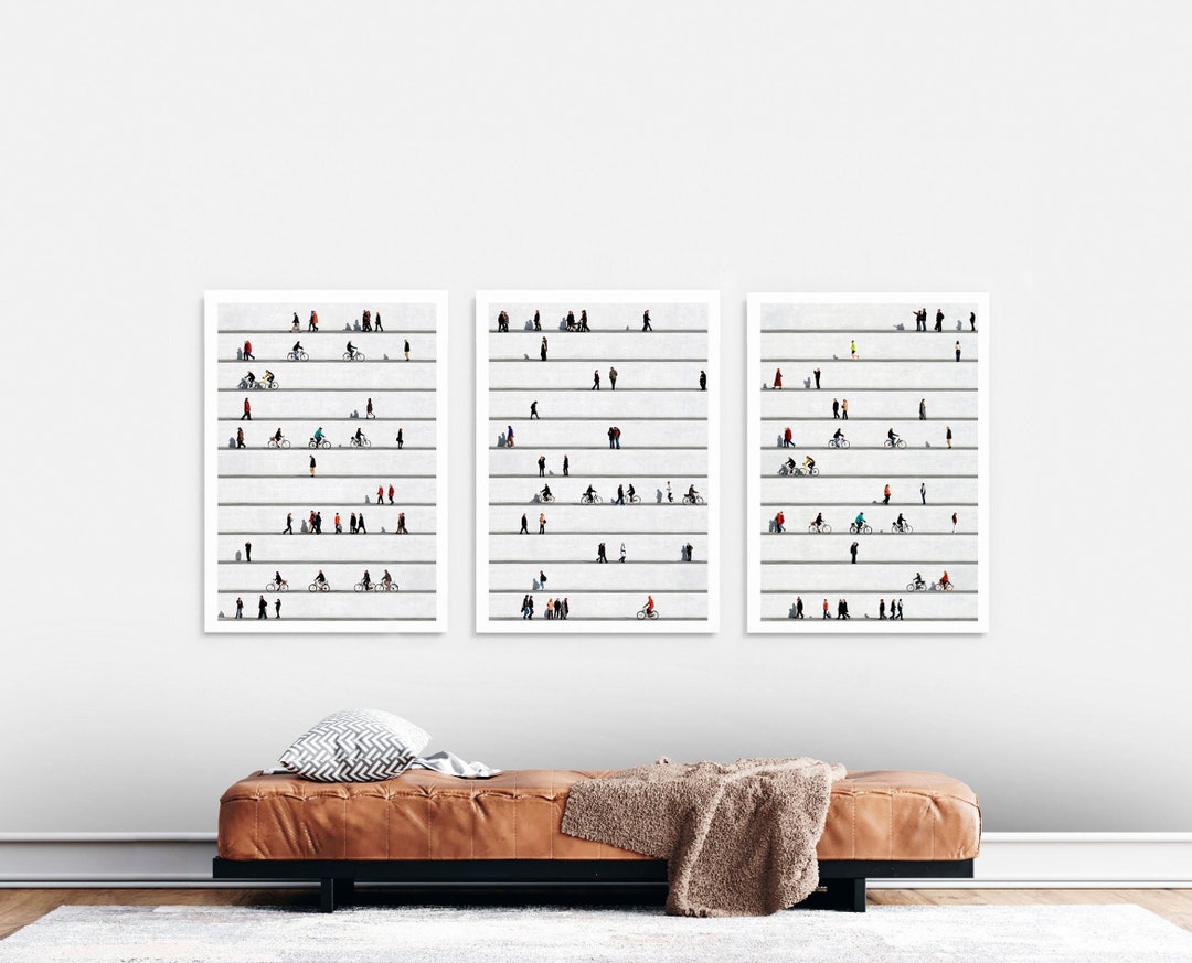 Home Decor Wall Art Set of 3 Gray Posters Aesthetic Minimalist ...