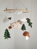 Ready to ship!! Woodland baby mobile, baby mobile bear, Woodland nursery mobile, Baby crib mobile, Newborn mobile product logo