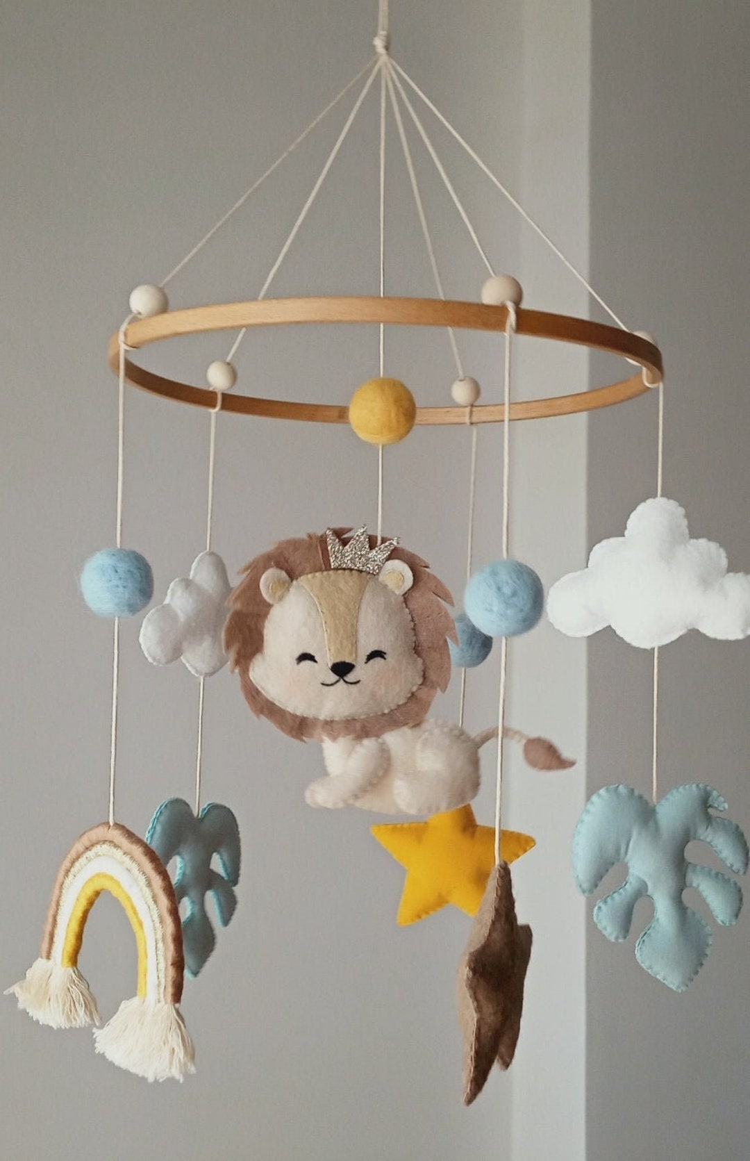 Neutral Safari Baby Mobile, Babyboy Safari Mobile, Babygirl Safari