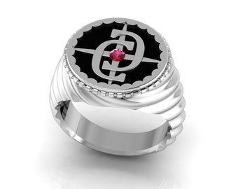 Anello in argento sterling con rubino fatto a mano: elegante gioiello con pietre preziose