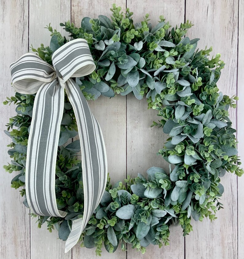 Lambs Ear Wreath Year Round Wreath Front Door Wreath Fall Etsy Canada
