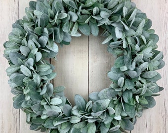 Lamb’s ear wreath, year round wreath, front door wreath, spring wreath, wreath for front door, year round wreath, farmhouse rustic wreath