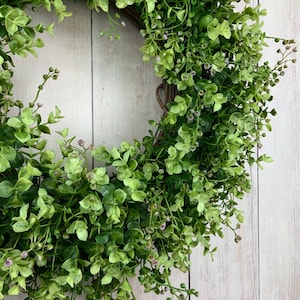 Year round eucalyptus wreath for front door, everyday door wreath, spring greenery wreath, outdoor water resistant wreath, Mothers Day gift image 8