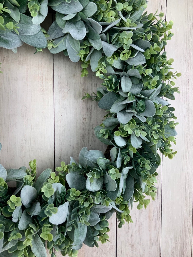 Lambs Ear Wreath Year Round Wreath Front Door Wreath Fall Etsy Canada