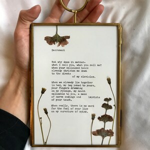 Sacrament, Pressed Flower Frame