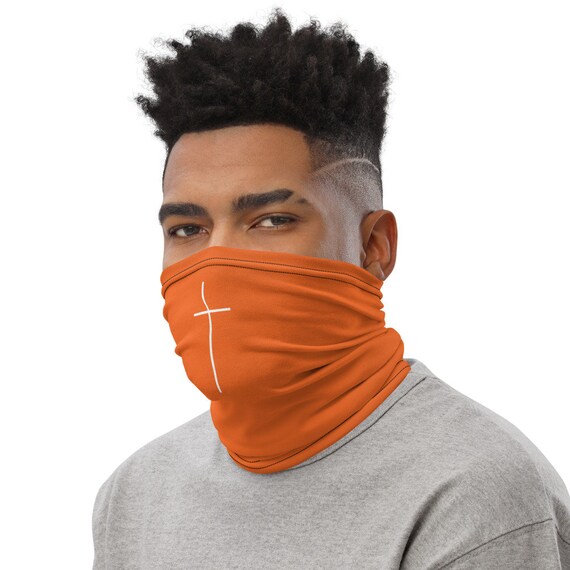 2025新作モデル Men's or Women's Orange Cross Neck Gaiter, Christian Neck 小物
