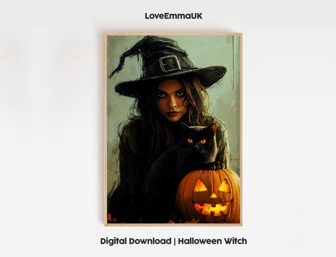 Digital Download | Printable Halloween Witch Wall Art - Etsy